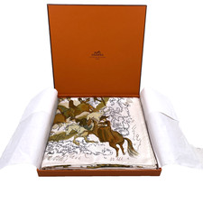 Hermes Silk Scarf Les Amazones Lady On Horseback Carre 90 New in Box 100% Silk