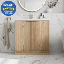 Fluted 800mm Bathroom Vanity