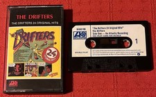 THE DRIFTERS - UK CASSETTE TAPE - 24 ORIGINAL HITS - PAPER LABELS