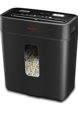 VidaTeco Cross-Cut Shredder, Heavy Duty 6 Sheet Shreds Paper/Card/Staple/Clip P