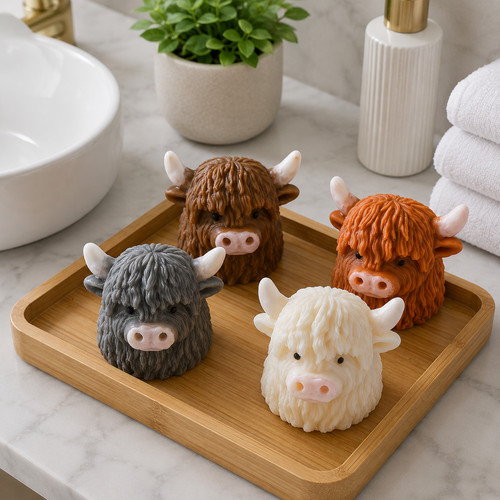 Highland cow handmade - 4, x