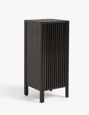 John Lewis Bamboo Slatted 2-Shelf Bathroom Floor Cupboard H85cm - Slate A