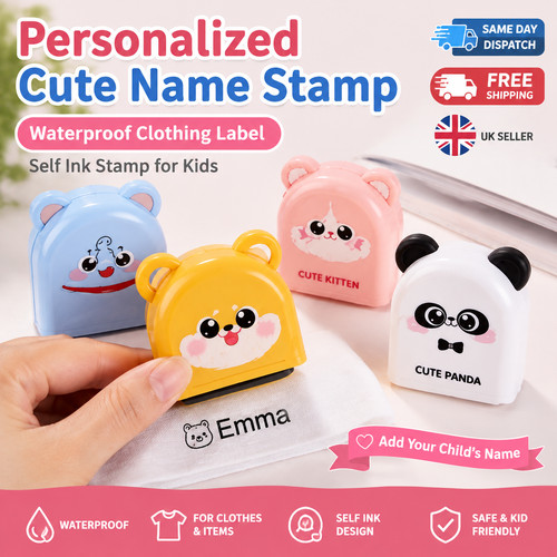 Personalized cute name stamp - personalized,