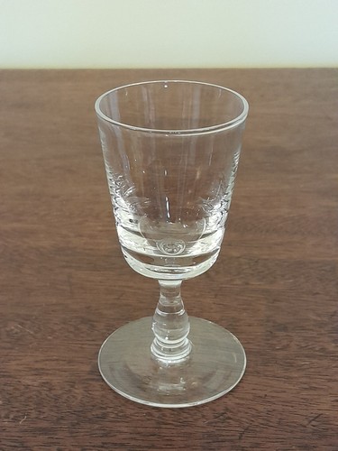 Antique dram glass with - antique,