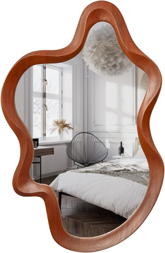 Asymmetrical walnut wall - asymmetrical,