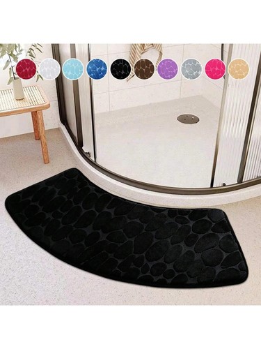 Curved shower mat fan - curved, shaped