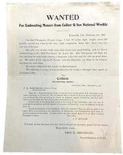 1908 Wanted Poster Embezzling