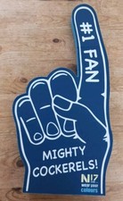 MIGHTY COCKERELS Foam Finger Large Foam Hand #1 FAN Tottenham Hotspurs. N17 Club