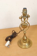 Antique Brass Marine Ship's Gimbal Electric Table Lamp Vintage 5x13"