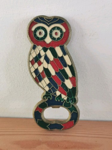 Athens owl brass bottle - owl,