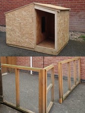 Handmade Wooden Outdoor Large Dog Kennel with Run Spacious Durable Weatherproof