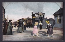 Wales Glamorgan SWANSEA starting for Mumbles train c1900s postcard