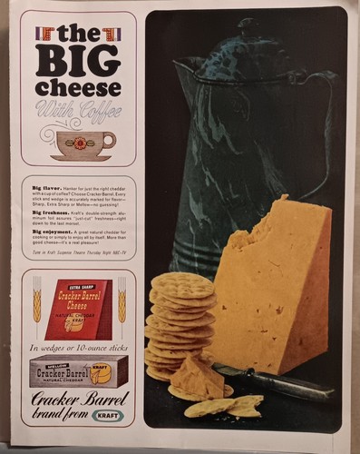 Vintage cracker barrel cheese - cracker,