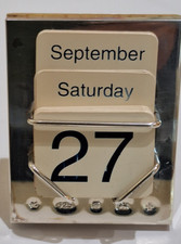 Carrs Of Sheffield Millenium/ 2000 Solid Silver Desk Calendar, Hallmarked. GC