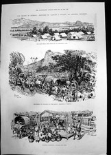 Antique Old Print Troops