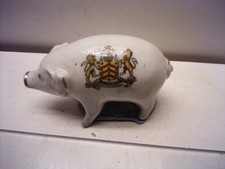 GLOUCESTER crested china Souvenir  PIG figurine standing 9 cm