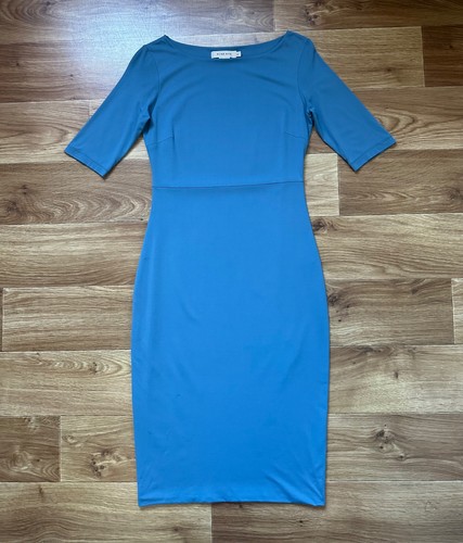 Elise gug blue midi - blue, bodycon