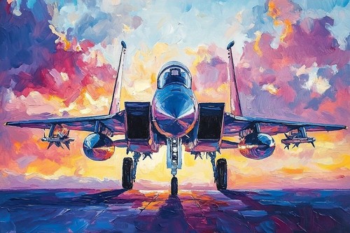 Military style jet plane - style,