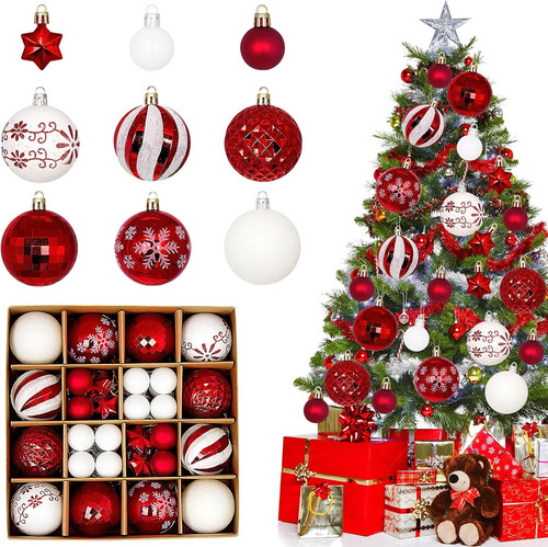 Christmas baubles red and - christmas,