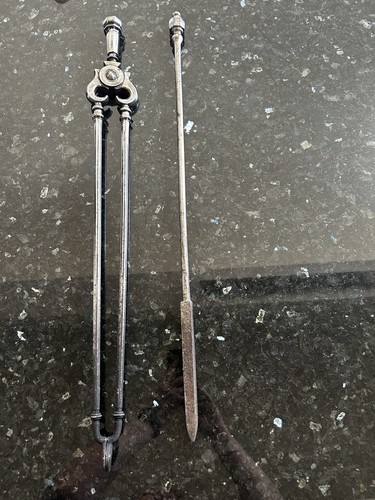 Antique victorian steel fire - antique,