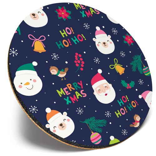 Round single coaster - -, merry