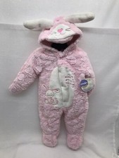 Babies R Us Pink Bunny Snowsuit Fleece Pram Coat Bunting Size 6 months Girls NEW