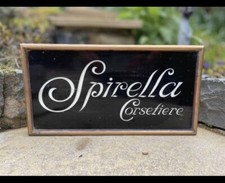 SPIRELLA CORSETIERE - VINTAGE ANTIQUE SIGN - Beautiful patina 