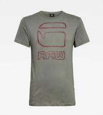 G-Star RAW Men's Orphus Green Graphic GR Slim Fit Crew-Neck Short Sleeve T-Shirt