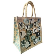 SHEEP FLOCK JUTE SHOPPING BAG