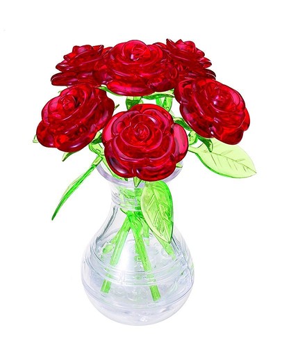 Crystal gallery puzzle rose - 3d,