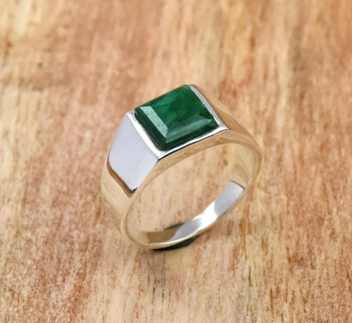 Natural emerald ring indian - emerald, ring,