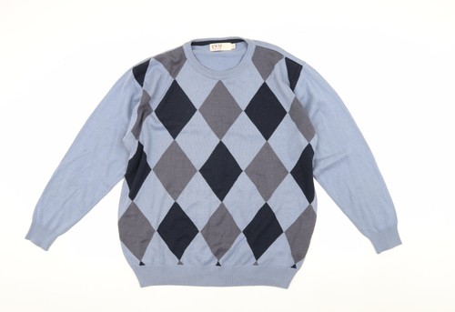 Ewm men blue - argyle, jumper