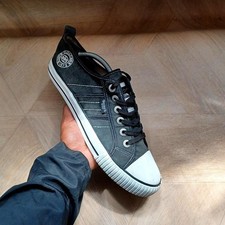 Dockers Canvas Trainer Black UK11 Low Mens Sneaker Shoe S11060