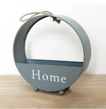 Hanging Iron Flower Plant Pot Basket Balcony Wall Free Standing - White