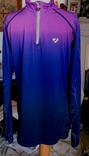 Aubrion Shires Hyde Park Ladies Cross Country Shirt Medium, Blue & Purple