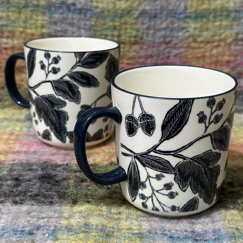 Habitat floral navy blue - floral,