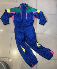Vintage Nevica Neon Ski Suit Retro Colour block 1980/90's  Mens UK 44