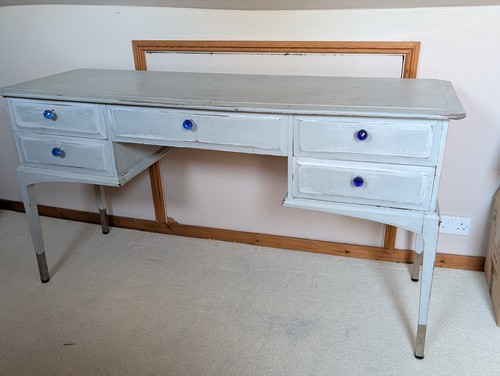 Stag drawer distressed desk - distressed,