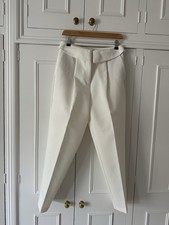 Zara White Tailored Trousers