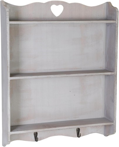 Wall shelf wooden heart - wall,