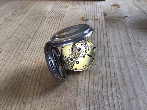 Solid silver open faced pocket - solid,
