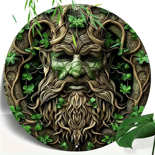 Leafy pagan green forest - green,
