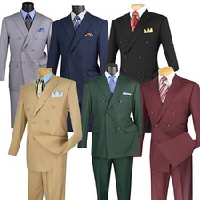 Vinci Men Solid Color Double