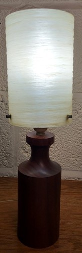 Mcm teak turned wood - base, with