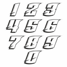 VINYL RACING NUMBER STICKER -