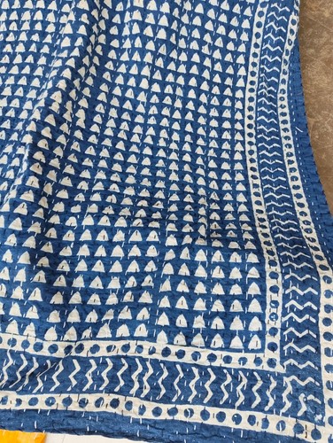 Indian kantha quilt bedspread - indian,