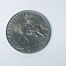H M Queen Elizabeth II 52-1977 Silver Jubilee Commemorative Crown Coin Free Post