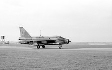 LTF, Lightning T.5, XV328 'Y' at RAF Binbrook, 3 Oct 1980 - Original B&W neg