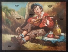 Child musician c1950 H/ panel