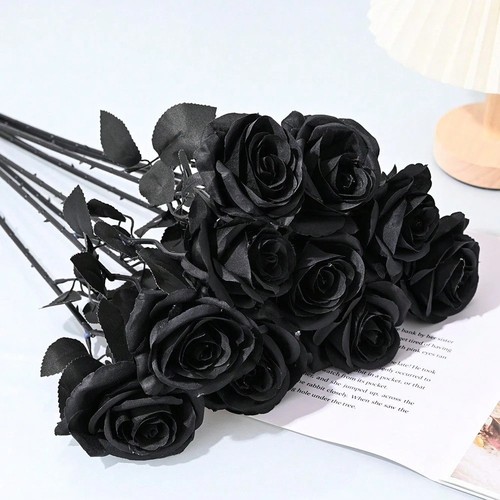 Artificial black roses - roses, fake
